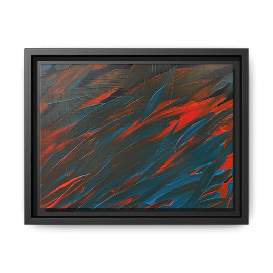 Abstract Canvas Art, Colorful Wall Decor, Home Office Artwork, Gift for Art Lovers, Modern Framed Print
